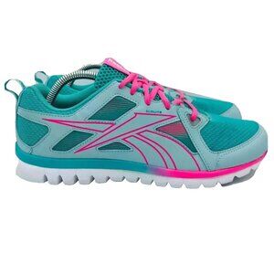 Reebok Shoes Women's Size 10 Green Pink Sublite Running Sneakers Reflective Shoe